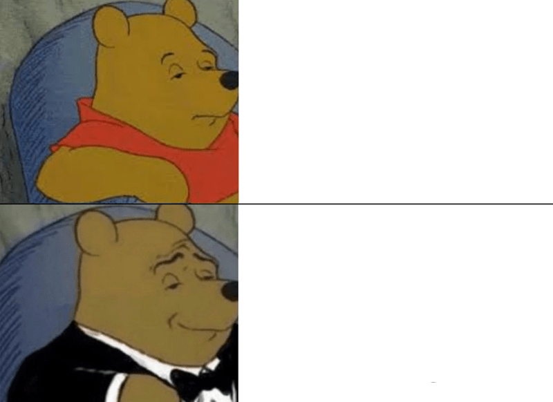 Tuxedo Winnie The Pooh meme about Magic Scoop