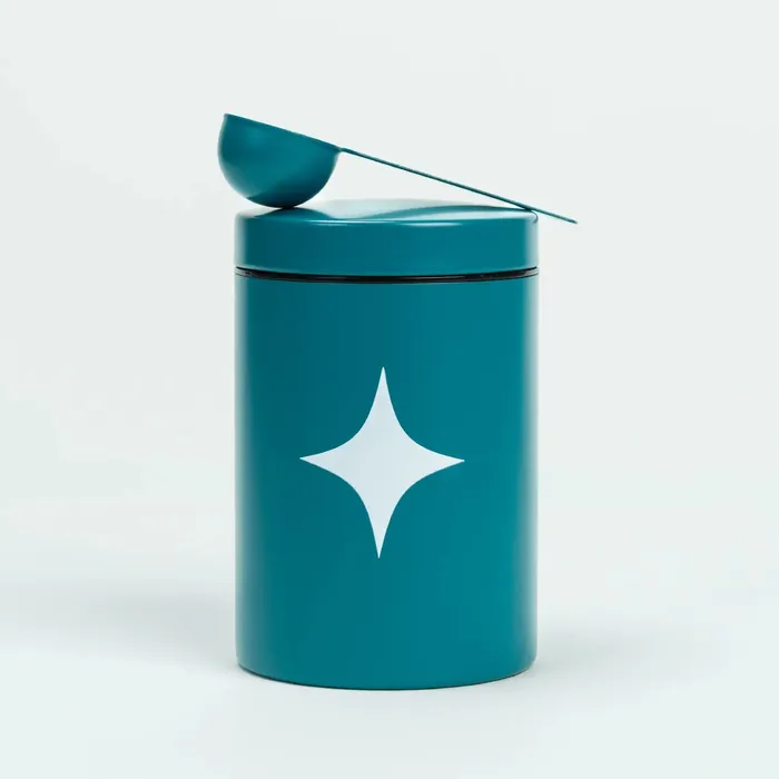Metal Canister & Scoop Set